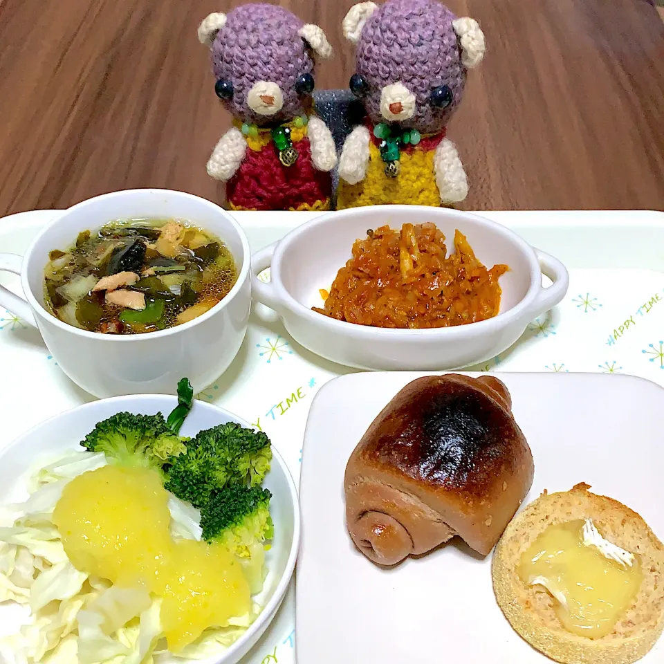 Snapdishの料理写真:朝ごぱん(^-^)|chagashiさん