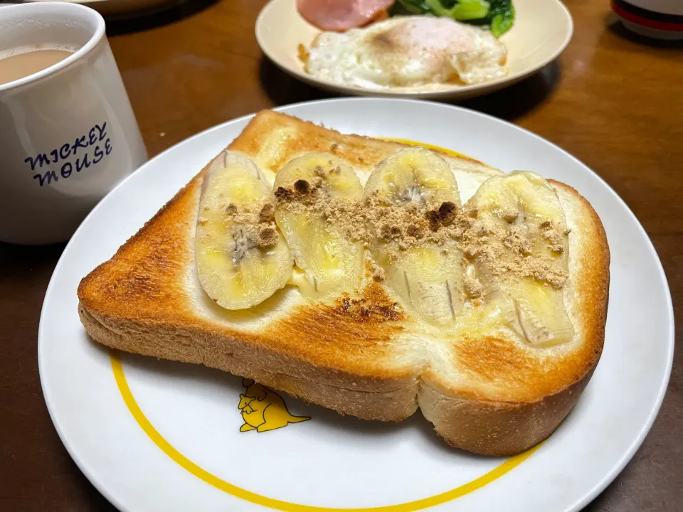 Snapdishの料理写真:バナナトースト|ryoo_pyさん