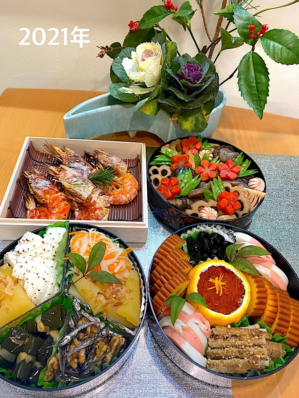 Snapdishの料理写真:😋🎍我が家のお節　お重に入れたもの🌸|moyukitaさん