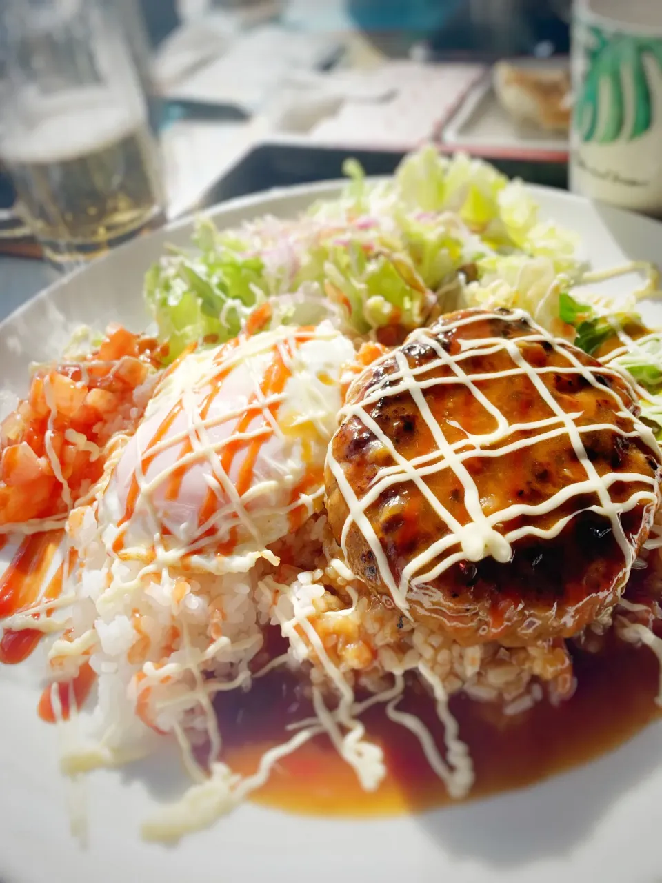 Snapdishの料理写真:ゴルフ飯　ロコモコ丼|寺尾真次さん