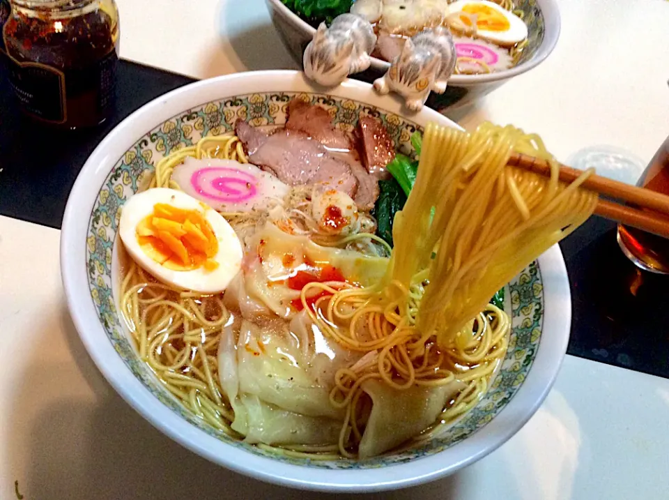 Snapdishの料理写真:町中華をイメージして手作りワンタン麺|Takeshi  Nagakiさん