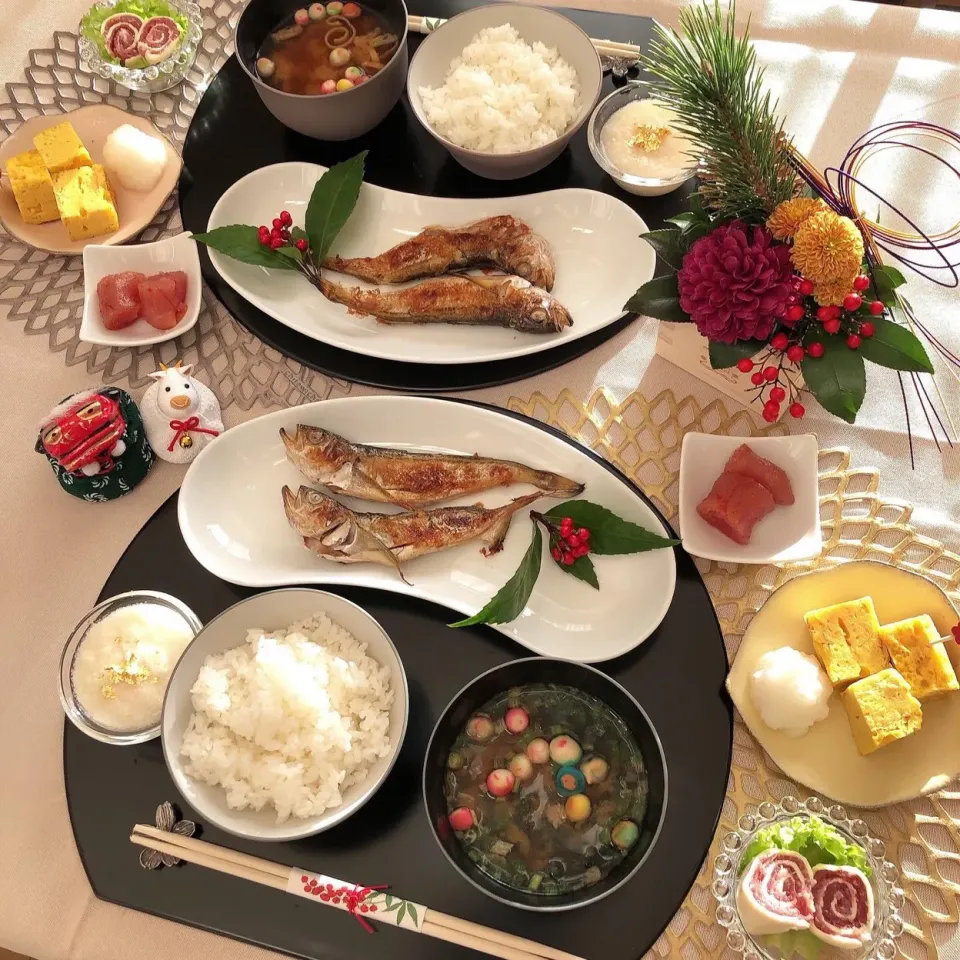 1/2❤︎お正月２日目朝ごはん🎍
とろろとハタハタ干物和食膳|Makinsさん