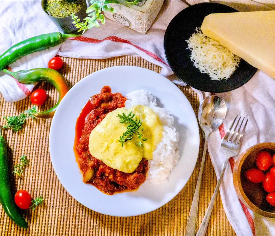 Rice bolognese with Gouda béchamel|Kompeito_cooksさん