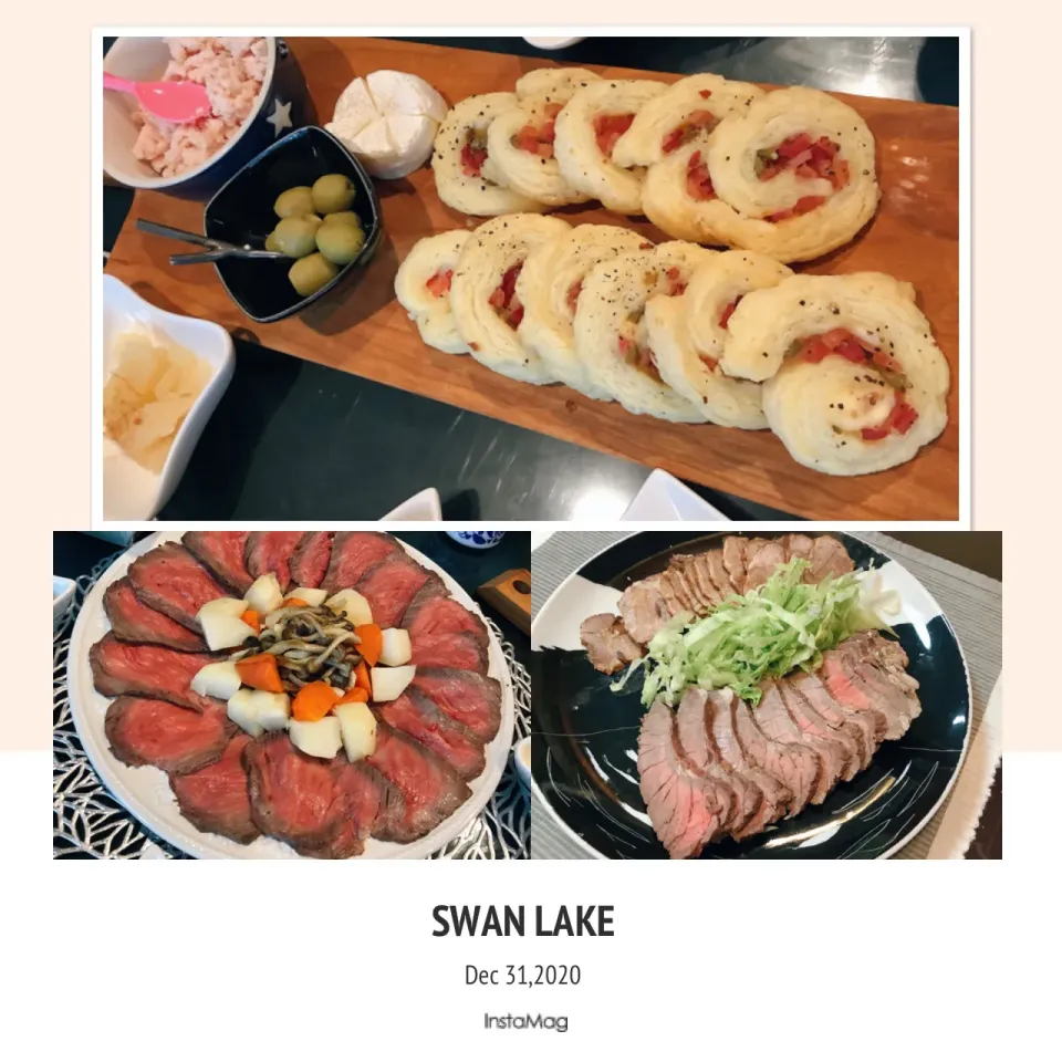 Snapdishの料理写真:ローストビーフにチャーシュー😋|アライさんさん