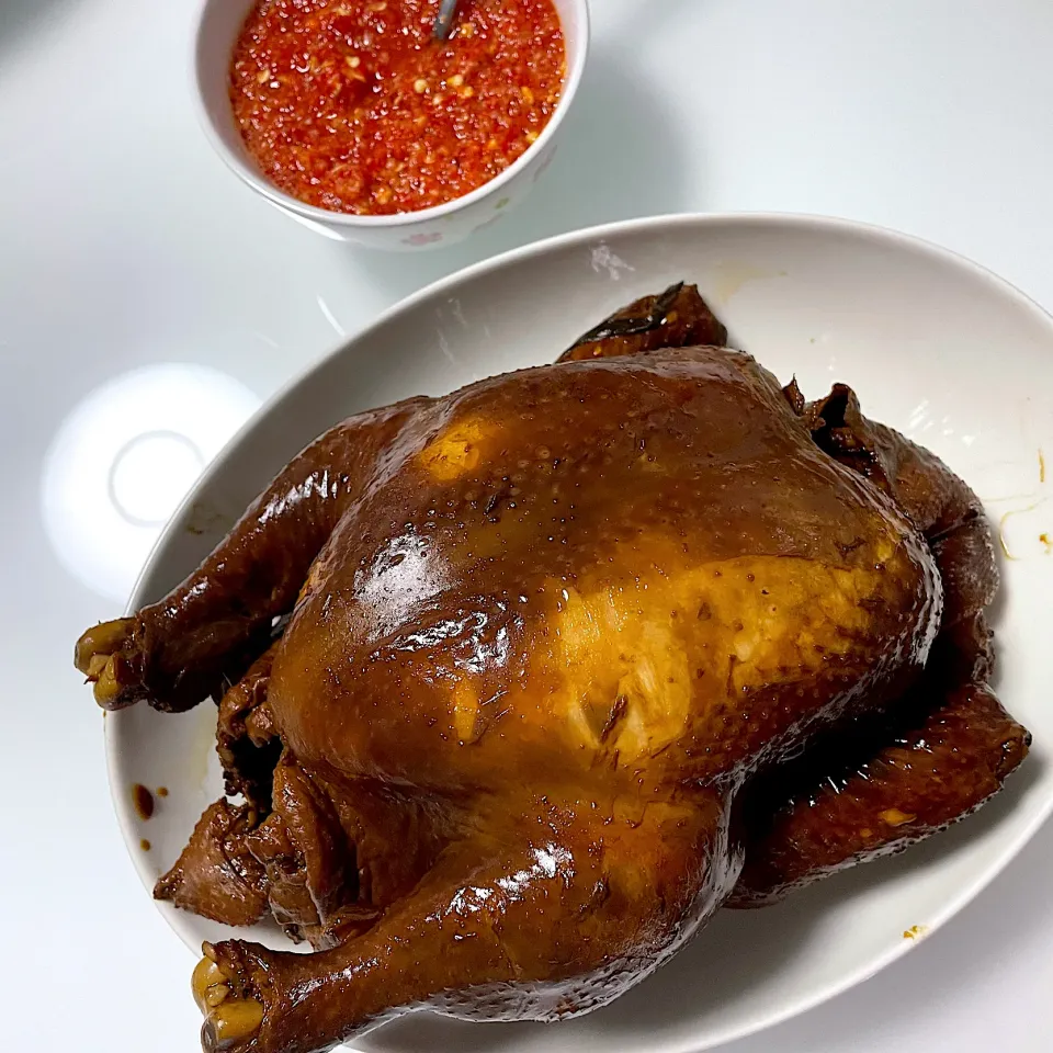 Soya braised chicken with homemade chilli|Ong Sor Fernさん