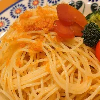 Snapdishの料理写真:カラスミパスタ
通称 痛風パスタ|ちびめがさん