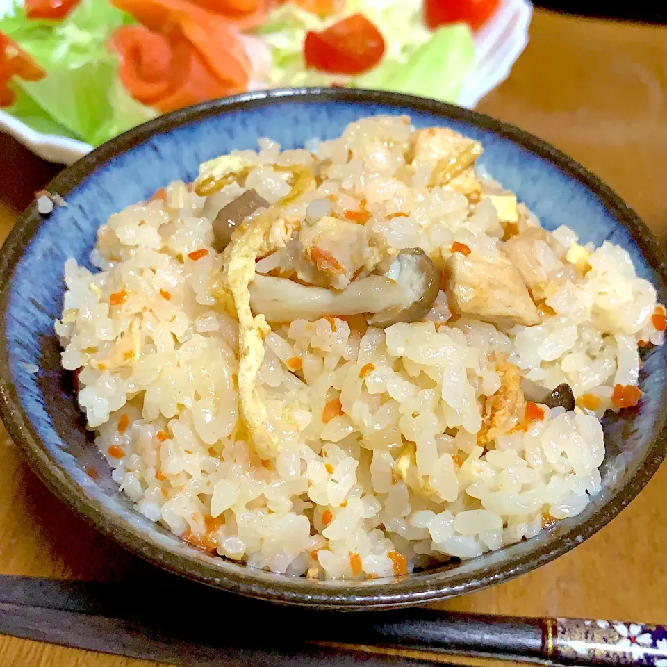 型抜き野菜の切れ端を利用して💡炊き込みご飯|matchさん