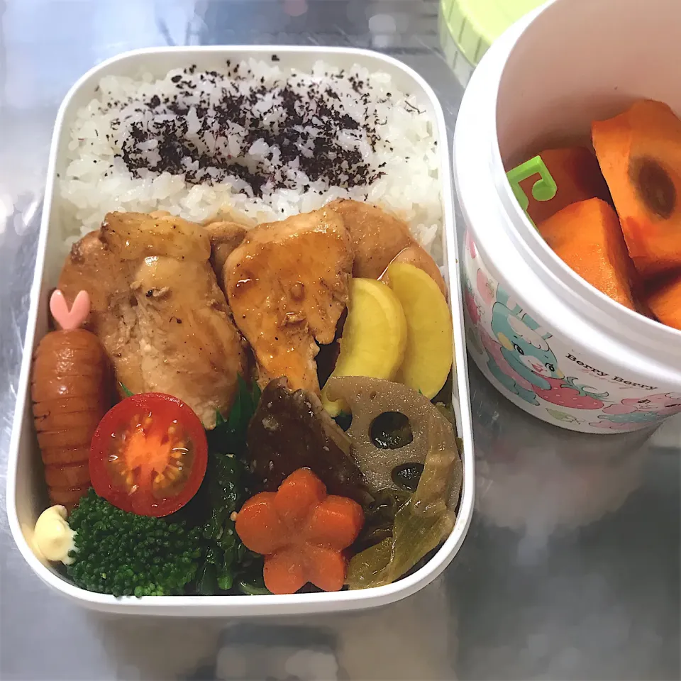 胸肉のにんにく醤油弁当|おいもさん