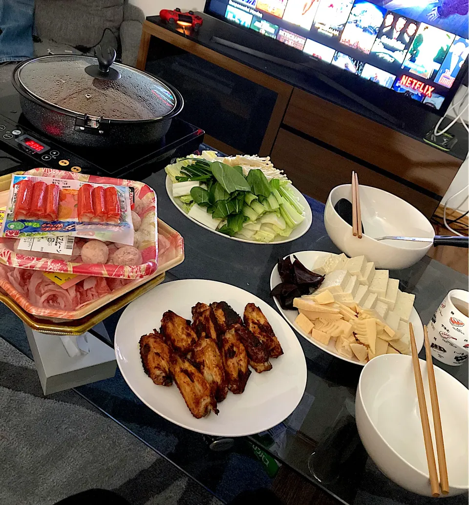 Chinese hotpot and chicken wings 🍗|tinaさん