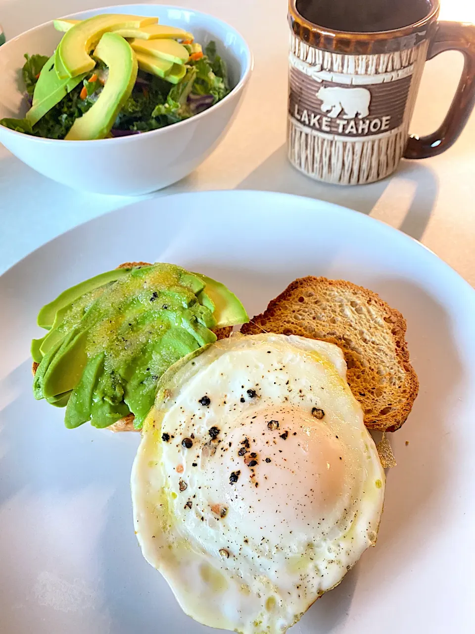 Avocado & egg toast🥑🍞🥚|にゃんこさん