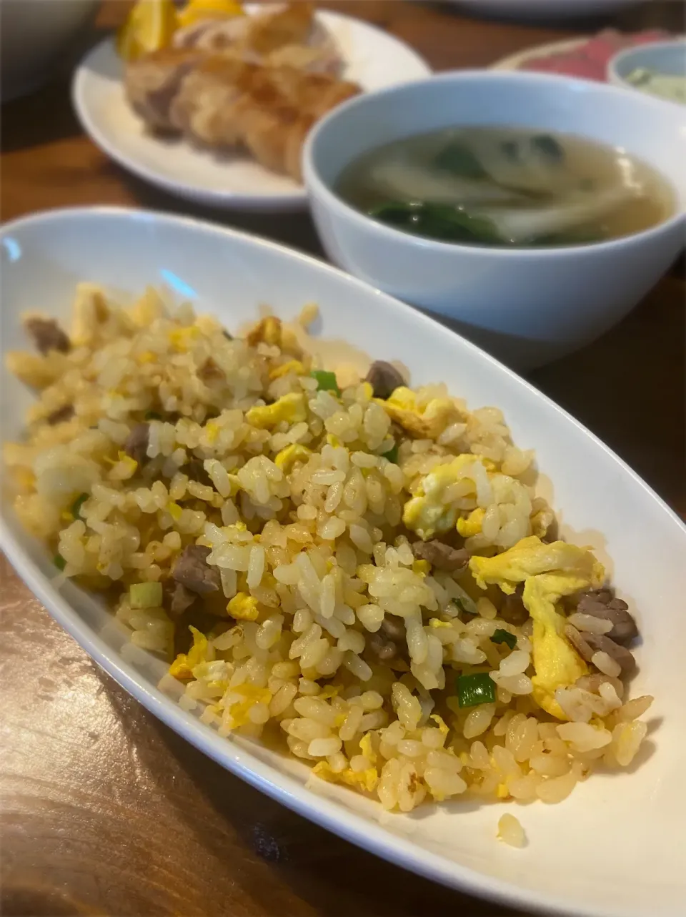 1/3の夕食　ローストビーフで炒飯|yoneさん