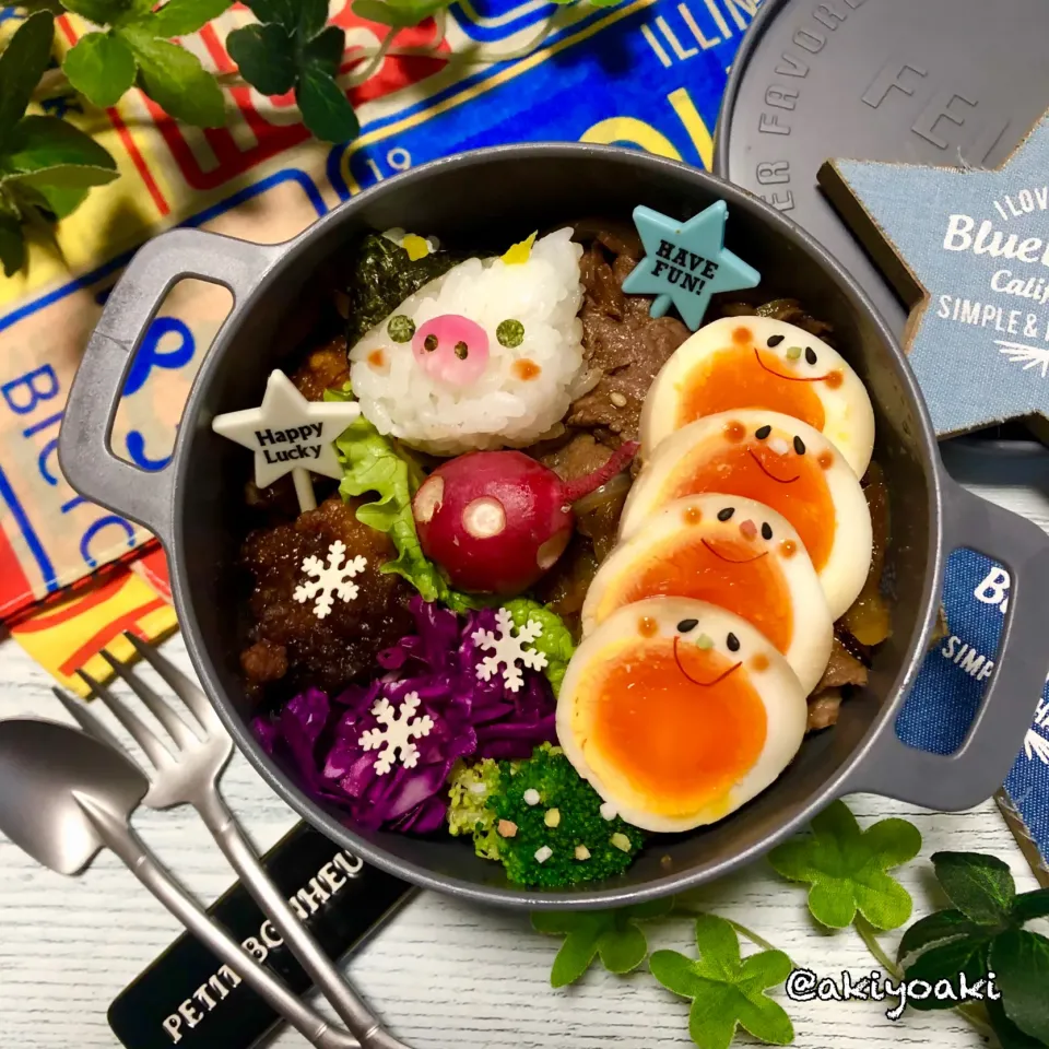 牛丼弁当|Akiyoෆ¨̮⑅さん