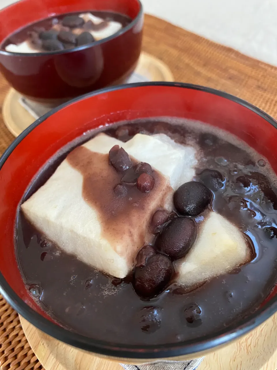 お節の黒豆と黒豆の煮汁を使用したおぜんざい♪|marksweetsさん