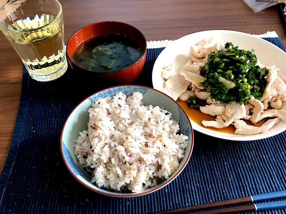 蒸し鶏ニラポン酢|はやさん