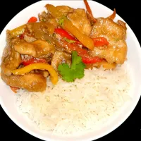 Snapdishの料理写真:Stir Fry Chicken with Rice|Sub-Recipesさん