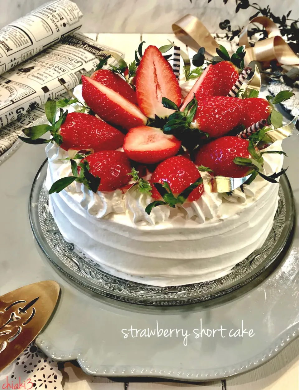 東京おひさまベリー🐝☘️🍓ストロベリーショートケーキ🎂|chiaki3（平川ちあき）さん