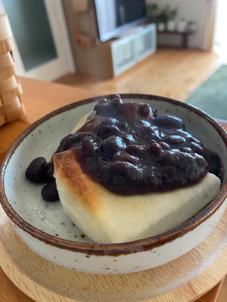 焼き餅の上から昨日のおぜんざいの残りをかけました♪笑笑|marksweetsさん