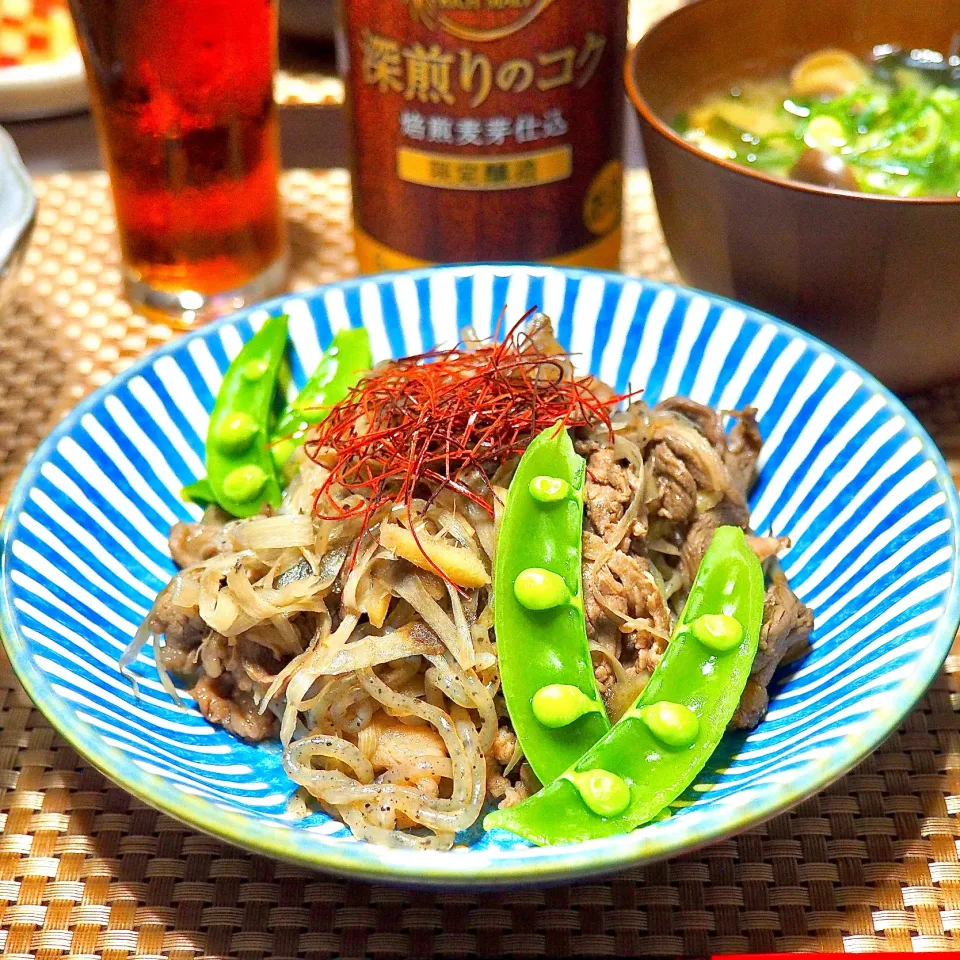 牛肉とごぼうと糸こんにゃくのしぐれ煮|ハマーさん