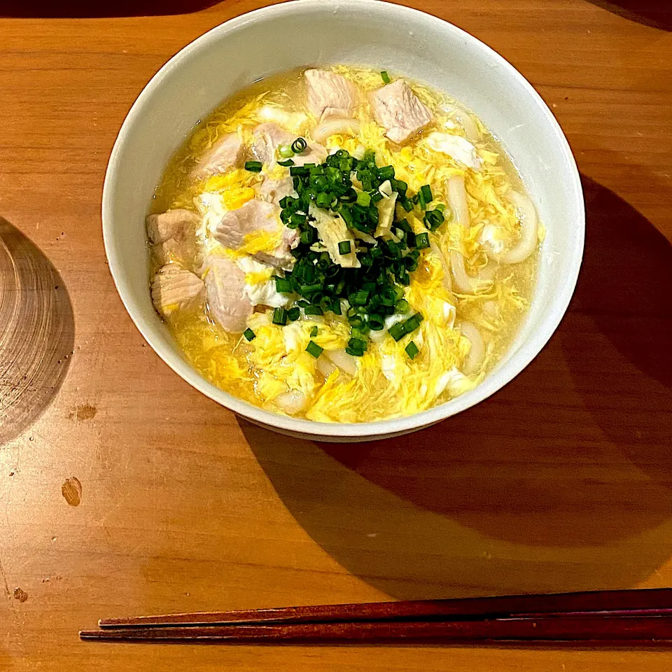 風邪ひき娘の為のおなかに優しい鶏かき卵うどん|yu papaさん