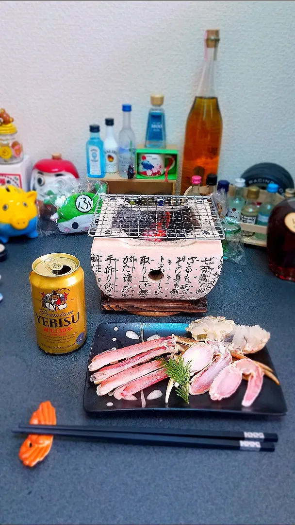 生ズワイガニの炭焼き🍺|masaki .fさん