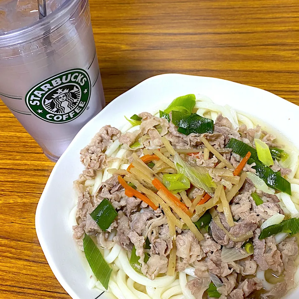 夜ご飯⭐きんぴら肉うどん|☘️yumiko😘💕さん