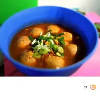 Snapdishの料理写真:bakso kecil kuah mercon level 1 2 3 . 😁|Sabtian Saputraさん