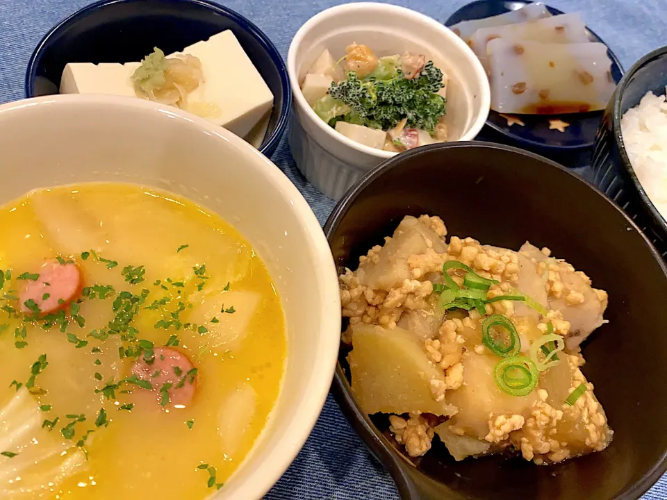 もらい物のお野菜で晩御飯|綾さん