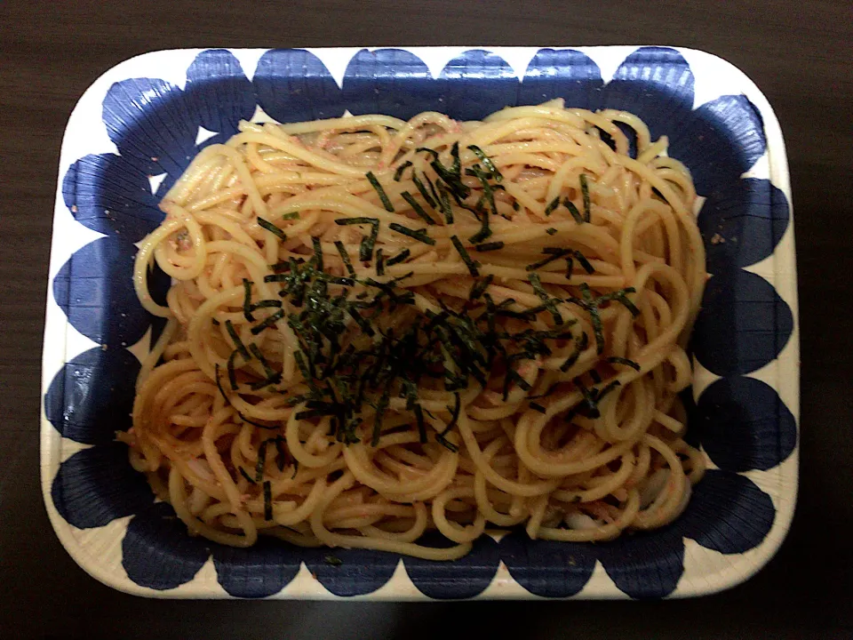 たらこといかのパスタ|ばーさんさん