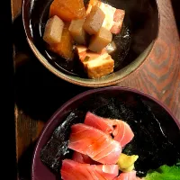 マグロ丼と豚の角煮|ソウママサオさん