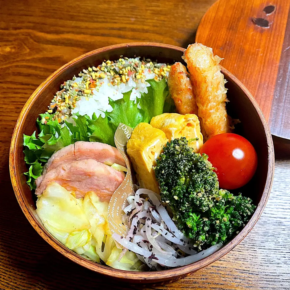 🙂明宝ハムキャベツ炒め弁当🙂|Laniさん