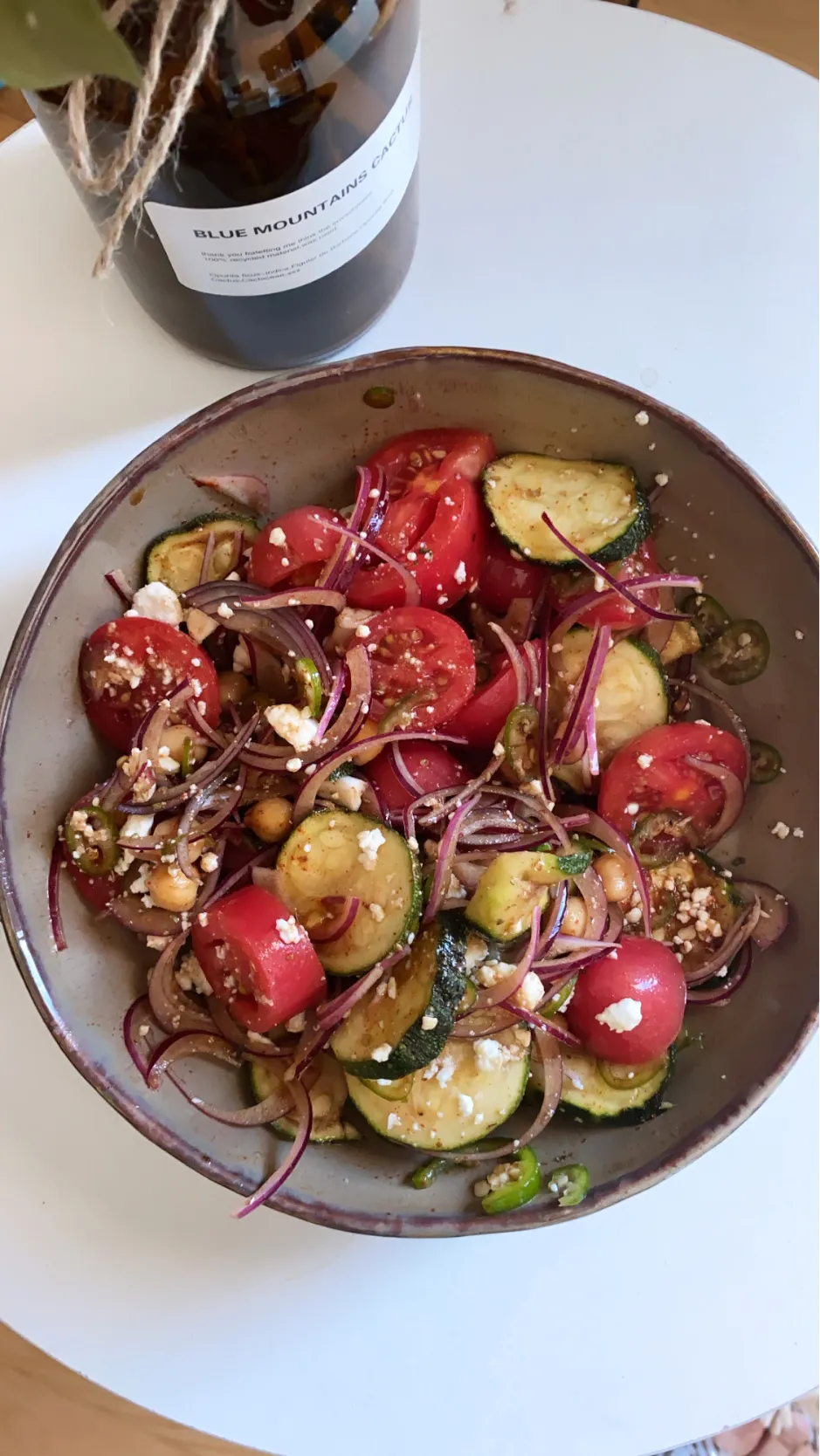 Greek Chickpeas Chopped Salad🥗|Natchy🦋さん