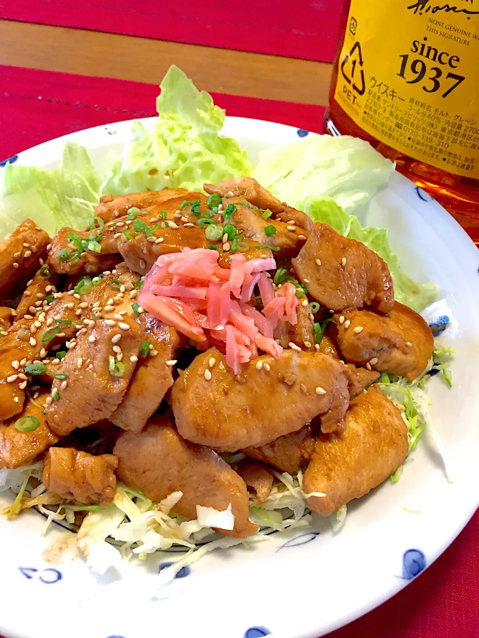 ソース照り焼きチキン🍀|おかちさん