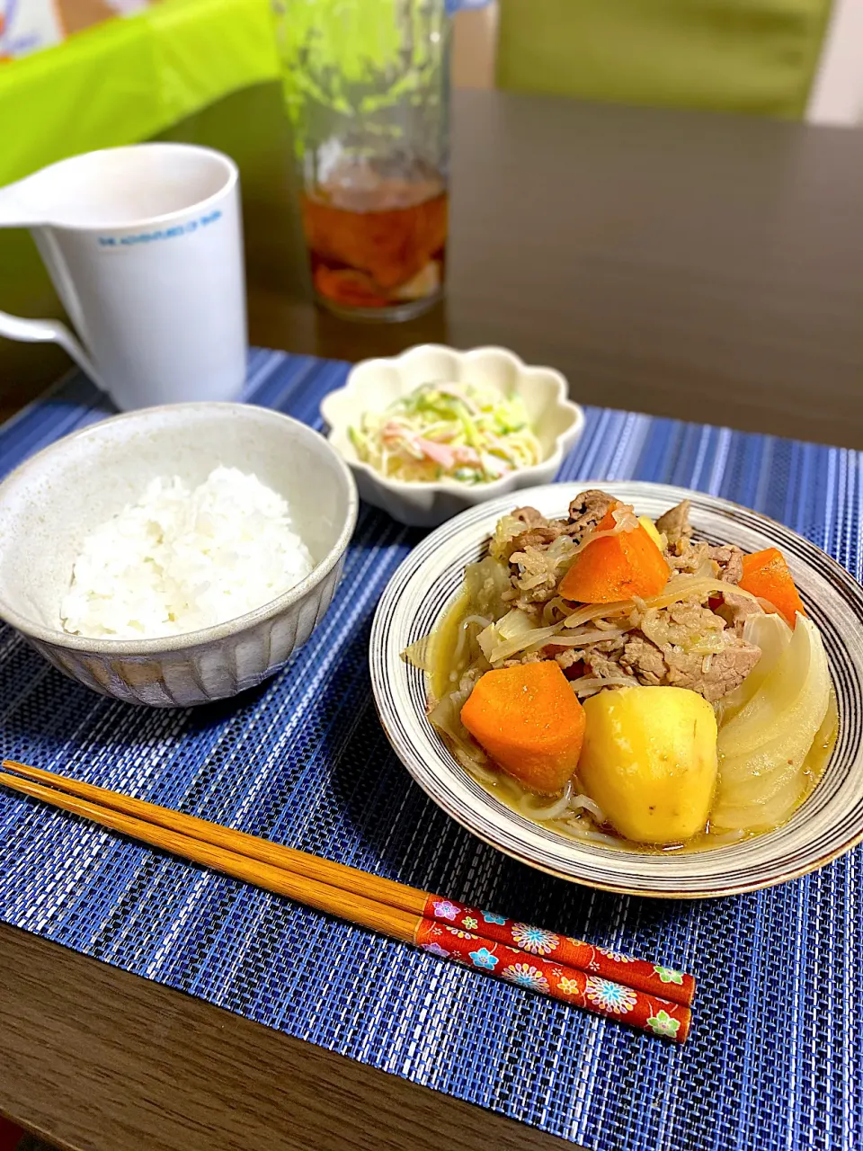 肉じゃが　そうめんサラダ|ちぐあささん