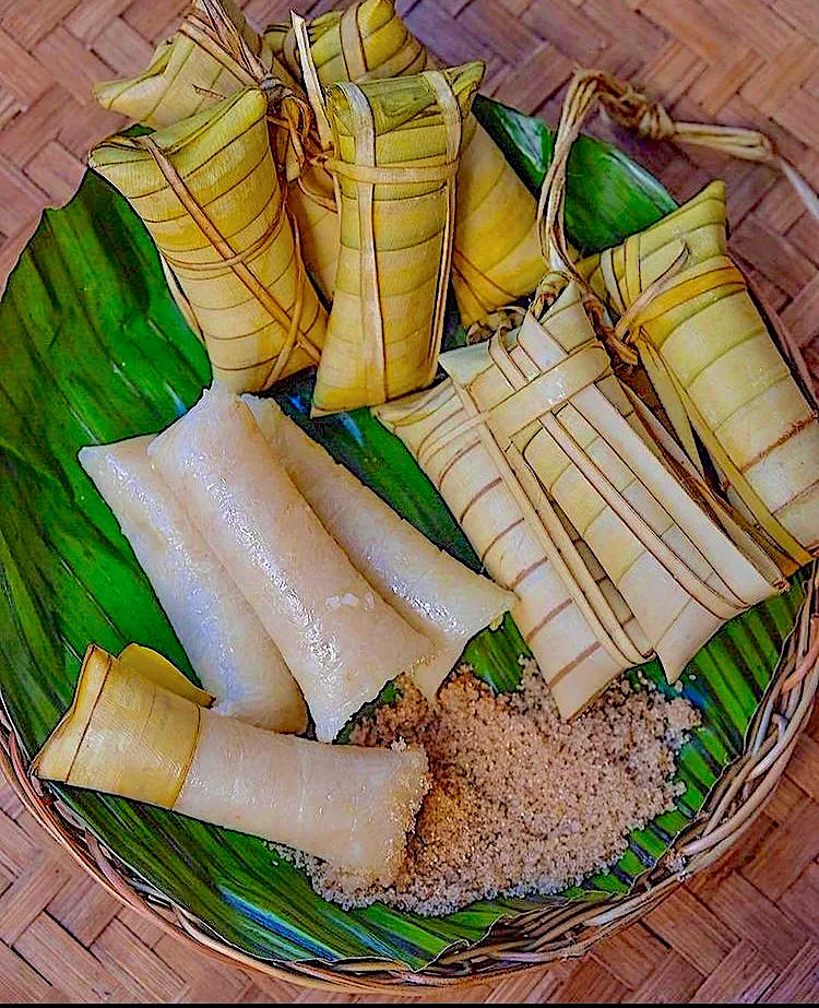 My favorite sticky rice cake suman dip in sugar|🌺IAnneさん