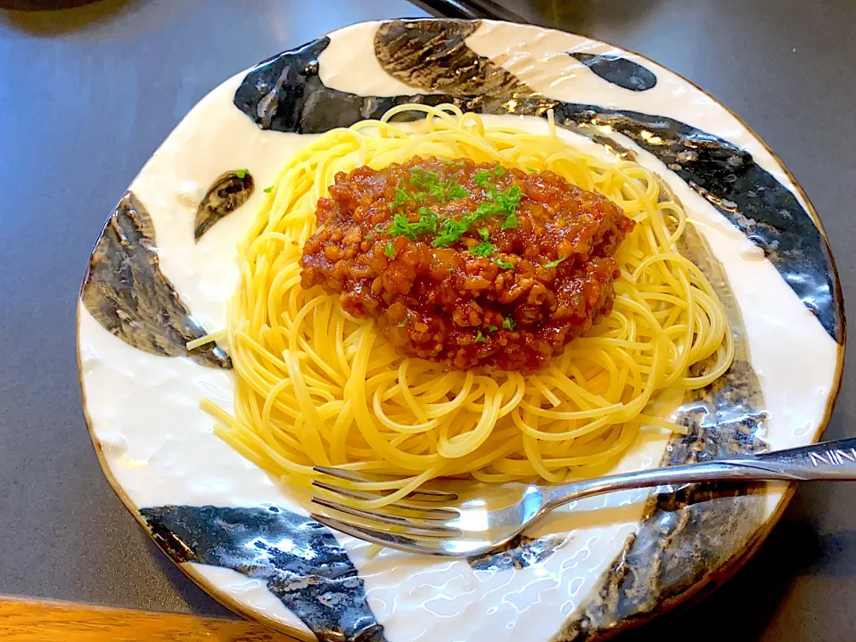 Snapdishの料理写真:ミートスパゲティー|みーこさん