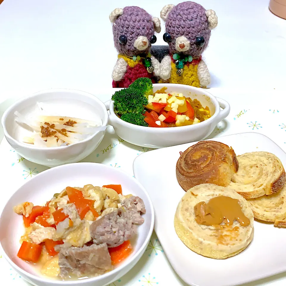 Snapdishの料理写真:朝ごぱん（╹◡╹）|chagashiさん