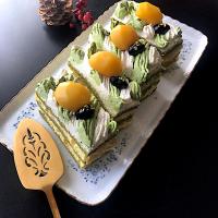 きんとんリメイク〜抹茶モンブランケーキ　　#しましまモンブランケーキ