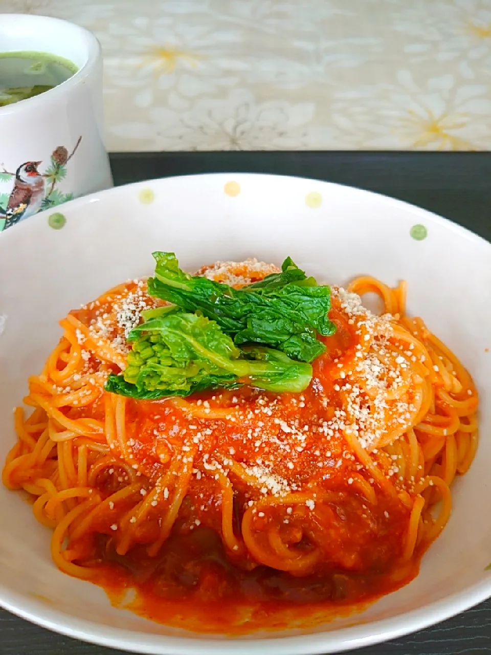 寒いので、
菜の花トッピングで
アラビアータ🍝|🍒ふみりん🍒さん