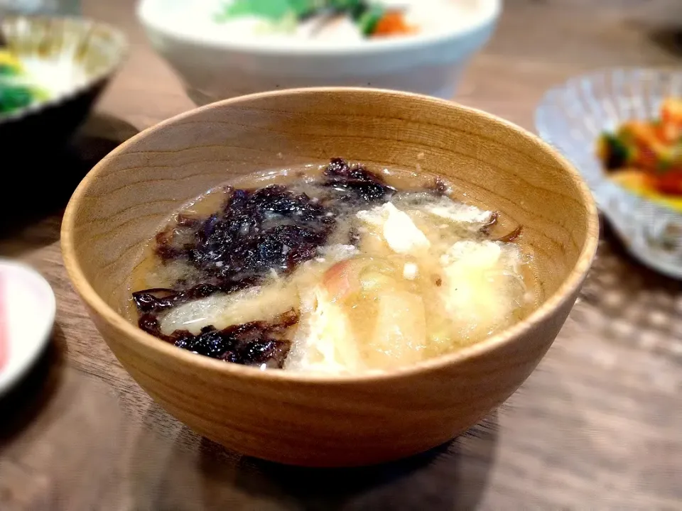 焼きばら海苔のお味噌汁|古尾谷りかこさん