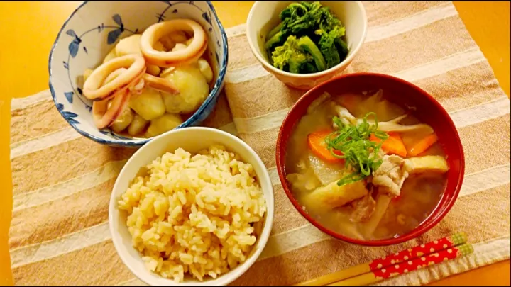 💕おさくらご飯と豚汁♡静岡県西武地方の郷土料理、おさくらご飯💕|yuiママさん