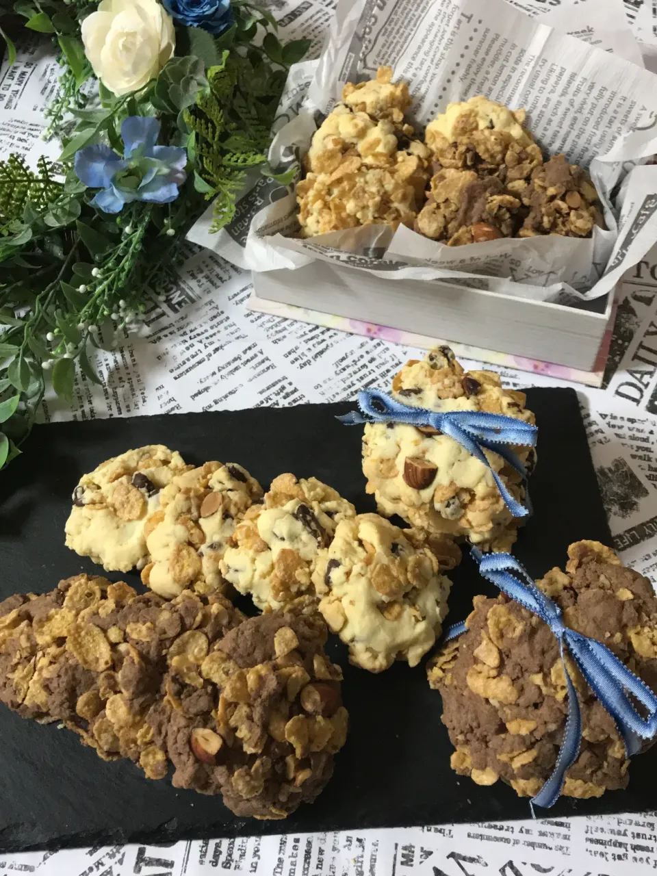 なだちいさんの料理 コーンフレークとチョコのざくざくクッキー|いっちゃんさん