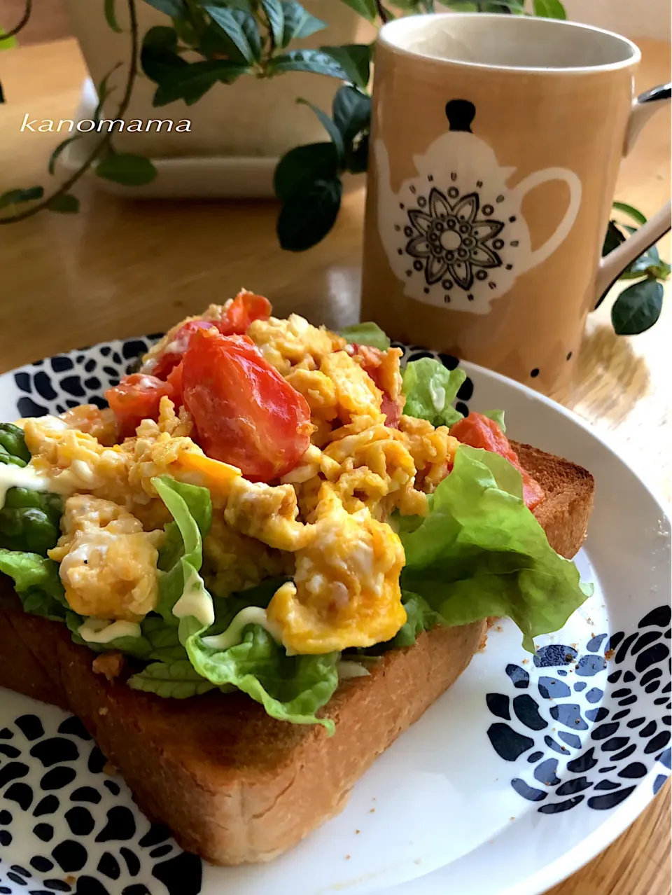 朝ごはん♪トマたまトースト〜|ゆきさん