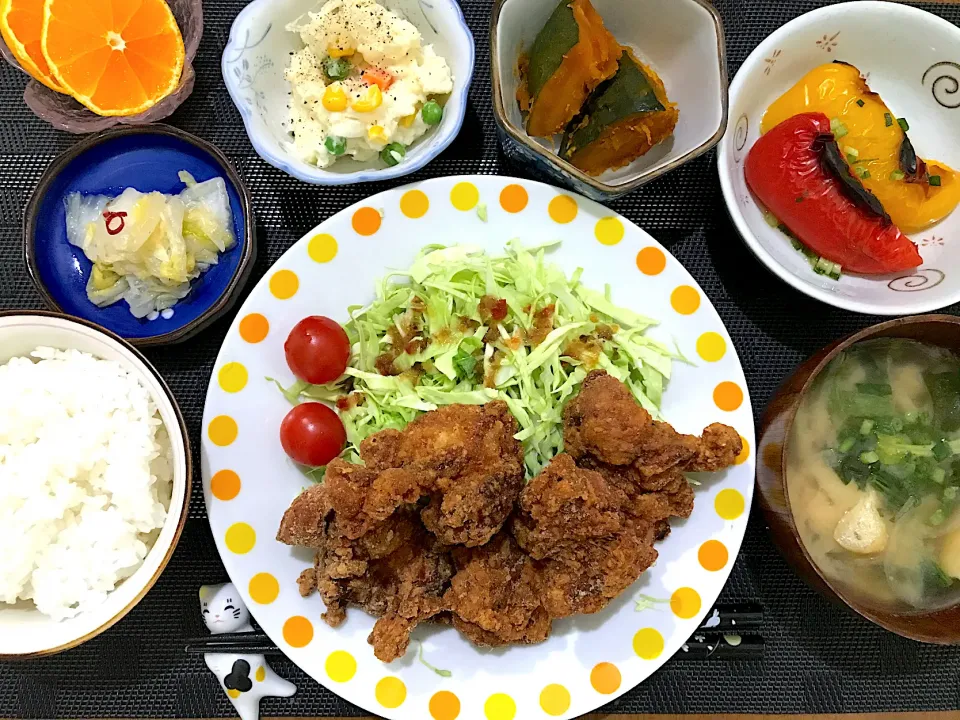 から揚げ定食|ゆうかさんさん