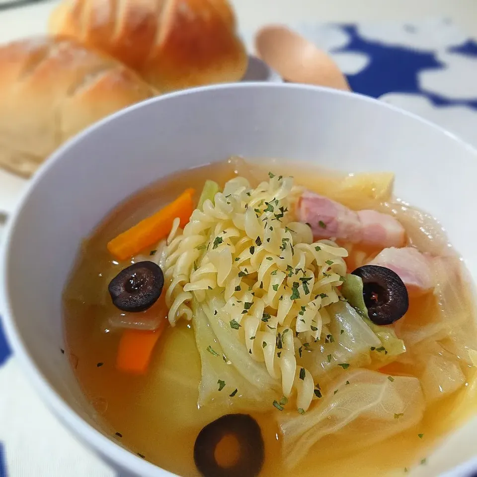 Snapdishの料理写真:可愛いパスタの野菜スープ|ポトスさん