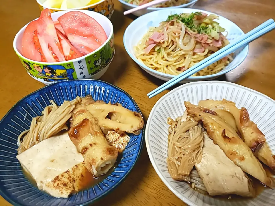 おともだちからのお皿に甘辛煮の焼き豆腐|aiさん