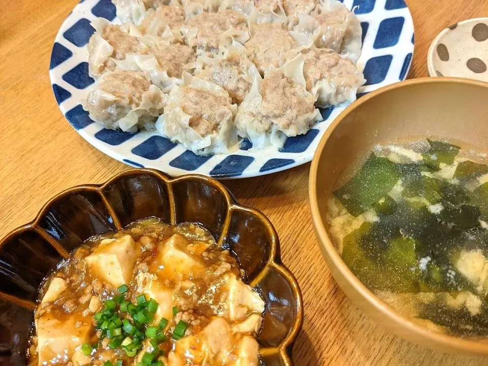 Snapdishの料理写真:麻婆豆腐とシュウマイ|しほさん