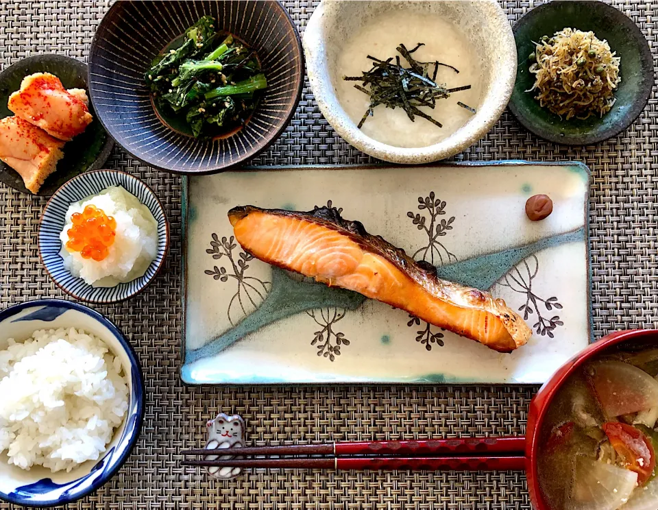 朝ごはん定食🍚鮭|saoricocoさん