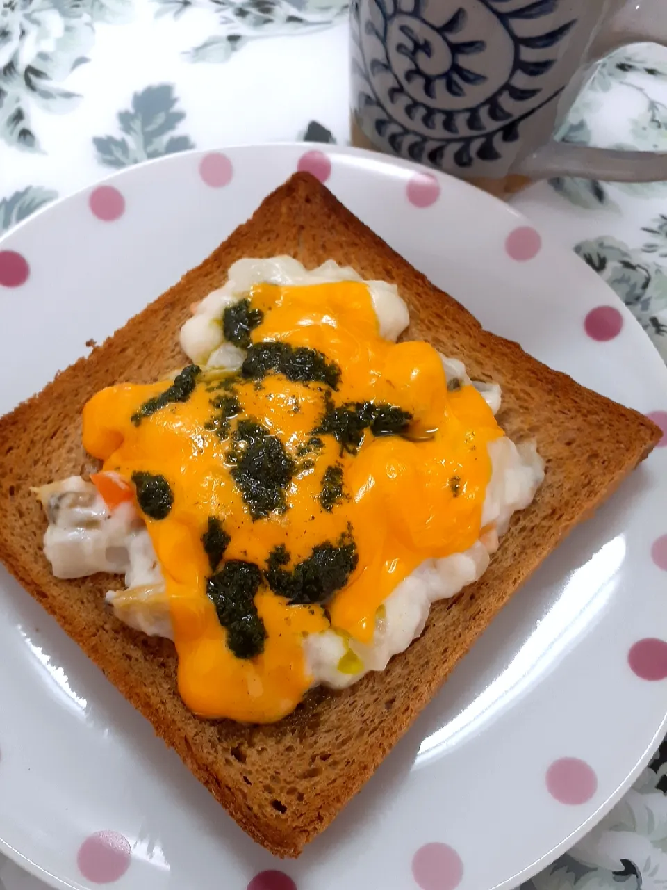 Snapdishの料理写真:🔷自家製ジェノベーゼのクロックムッシュ🍞🔷|@きなこさん