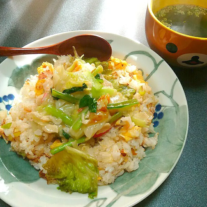 たらこ炒飯八宝菜乗せランチ|jun(・x・)さん