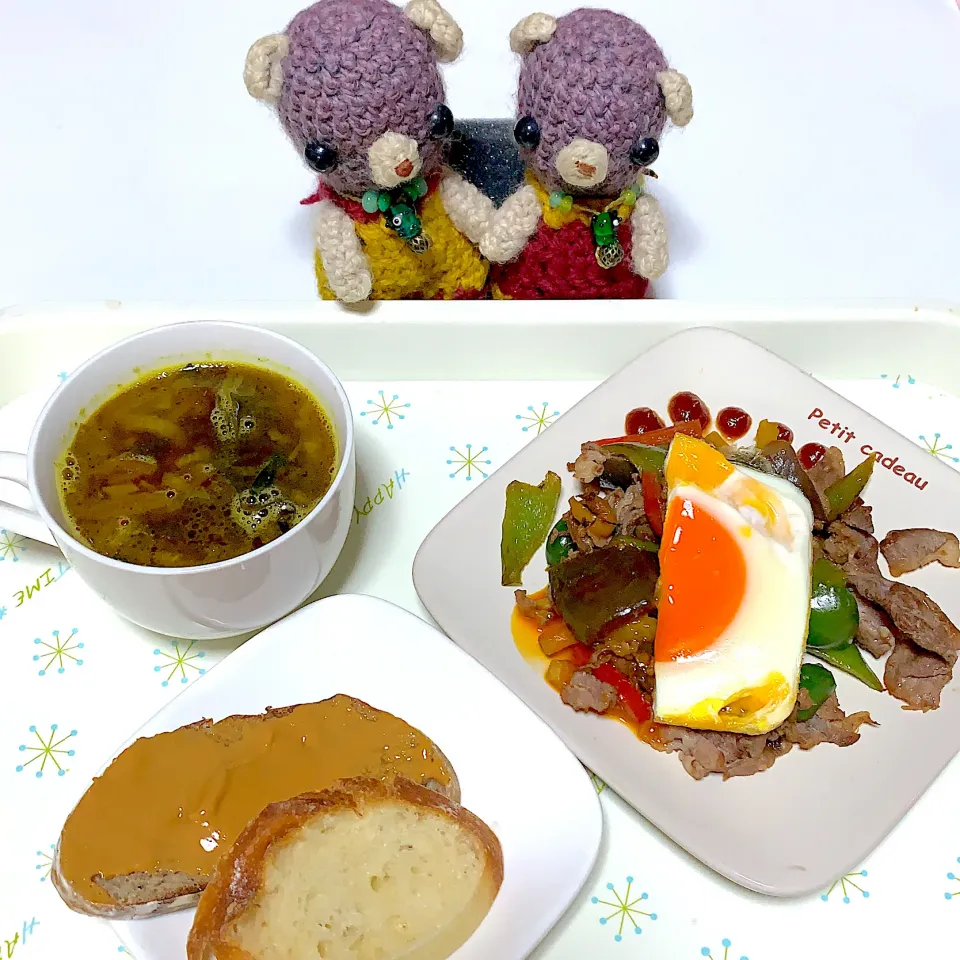 Snapdishの料理写真:お昼ごぱん（╹◡╹）|chagashiさん